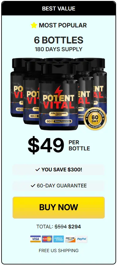 PotentVital 6 bottle price 